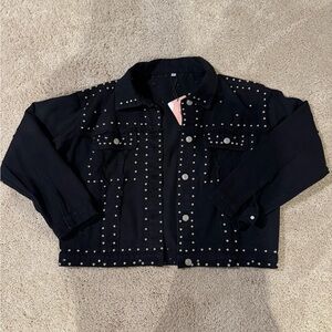Apafes - Studded Black Jean Jacket